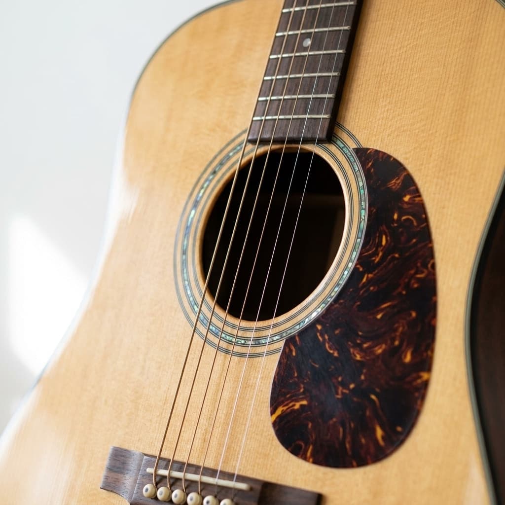 Akustična gitara — Detalj materijala